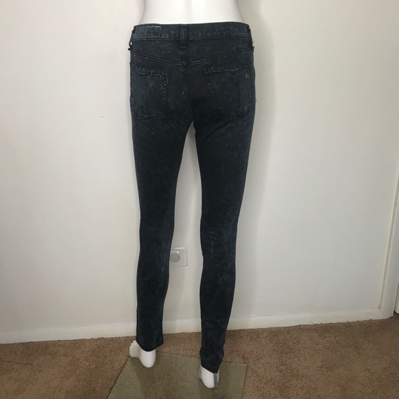 Rag & Bone Navy Blue Tie Dye Jeans Leggings 25 - Picture 6 of 8